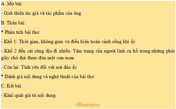 Viết bài văn nghị luận phân tích đánh giá nội dung bài Đợi mưa trên đảo