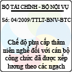 Thông tư liên tịch số 04/2009/TTLT-BNV-BTC