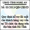 Quyết định 03/2013/QĐ-UBND của UBND tỉnh Hà Tĩnh