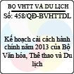 Quyết định 458/2013/QĐ-BVHTTDL