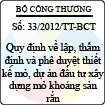 Thông tư số 33/2012/TT-BCT