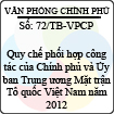 Thông báo 72/2013/TB-VPCP