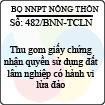 Công văn 482/2013/BNN-TCLN