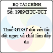 Công văn 1989/2013/BTC-TCT