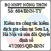 Công văn 684/BNN-TY