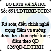 Công văn 651/LĐTBXH-TCDN