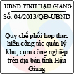Quyết định 04/2013/QĐ-UBND của UBND tỉnh Hậu Giang