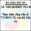 Công văn 1663/BDDDT-TCCB