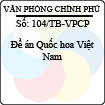 Thông báo 104/TB-VPCP