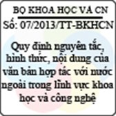 Thông tư 07/2013/TT-BKHCN
