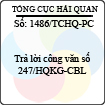 Công văn 1486/TCHQ-PC
