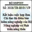 Thông báo 3028/TB-BNN-VP