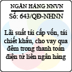 Quyết định 643/2013/QĐ-NHNN