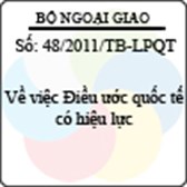 Thông báo 48/2011/TB-LPQT
