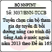 Công văn 3037/BNN-TCCB