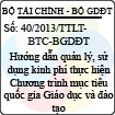 Thông tư liên tịch 40/2013/TTLT-BTC-BGDĐT