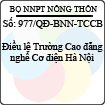 Quyết định 977/2013/QĐ-BNN-TCCB