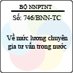 Công văn 746/BNN-TC