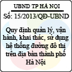 Quyết định 15/2013/QĐ-UBND TP Hà Nội