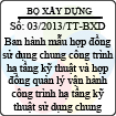 Thông tư số 03/2013/TT-BXD