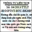 Thông tư liên tịch 04/2013/TTLT-BNNPTNT-BTC-BKHĐT