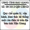 Quyết định 09/2013/QĐ-UBND tỉnh Hậu Giang