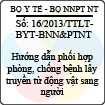 Thông tư liên tịch 16/2013/TTLT-BYT-BNNPTNT