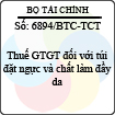 Công văn 6894/BTC-TCT