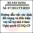 Thông tư 07/2013/TT-BXD