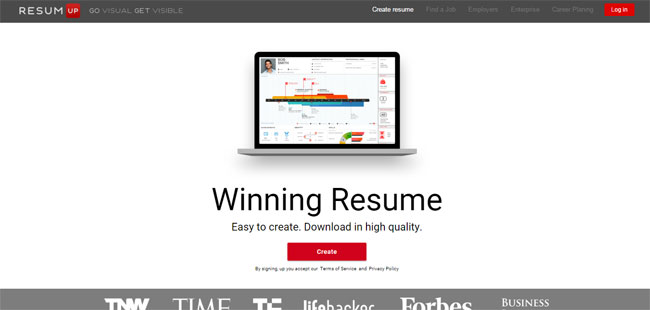 10 phần mềm website giúp bạn tạo CV ấn tượng