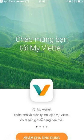 Đăng nhập và cập nhật phiên bản mới ứng dụng My Viettel