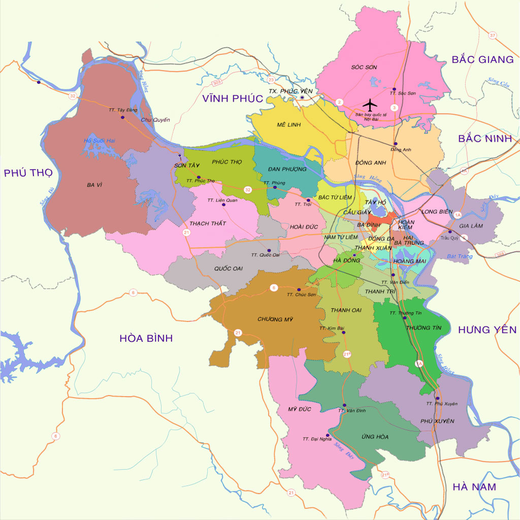 Bản đồ hành chính Hà Nội năm 2024 thể hiện sự phát triển mạnh mẽ của thành phố với nhiều khu vực mới được xây dựng. Khách du lịch có thể thấy rõ các khu vực phát triển và dễ dàng hành trình hơn khi sử dụng bản đồ mới nhất này.