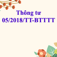 Thông tư 05/2018/TT-BTTTT