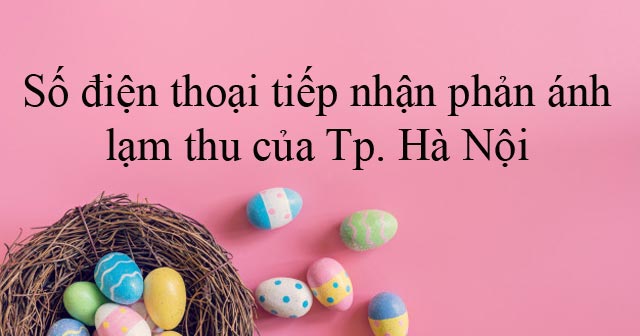 Số điện thoại tiếp nhận phản ánh lạm thu của Tp. Hà Nội - HoaTieu.vn