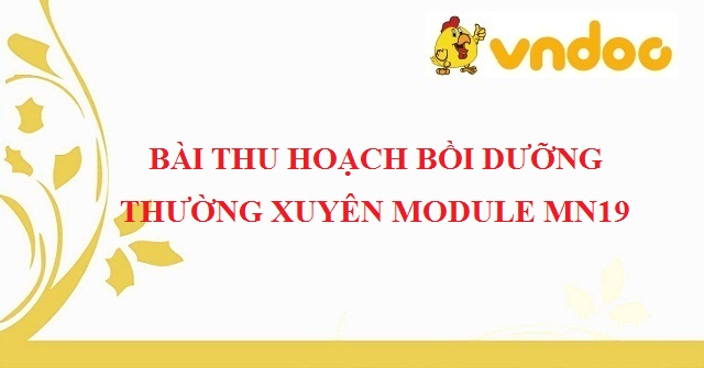 Bài thu hoạch bồi dưỡng thường xuyên module MN19 - Trường THPT Đông Thụy Anh - Thái Bình