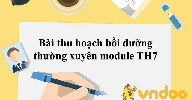 Bài thu hoạch bồi dưỡng thường xuyên module TH7 - HoaTieu.vn