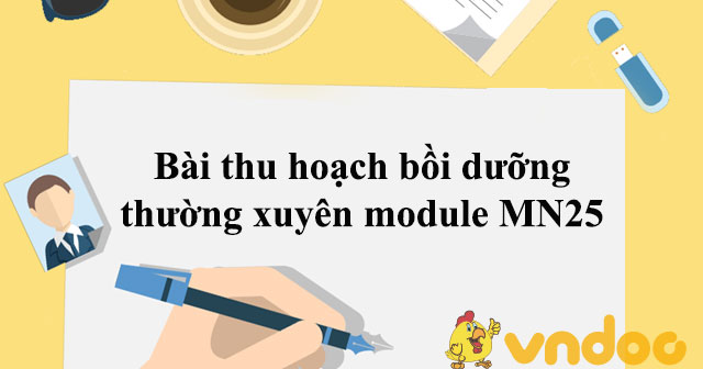 Bài thu hoạch bồi dưỡng thường xuyên module MN25 - HoaTieu.vn