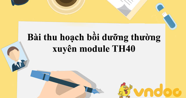 Bài thu hoạch bồi dưỡng thường xuyên module TH40 - HoaTieu.vn