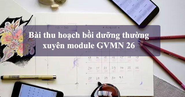 Bài thu hoạch bồi dưỡng thường xuyên module GVMN 26 - Trường THPT Đông Thụy Anh - Thái Bình
