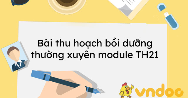 Bài thu hoạch bồi dưỡng thường xuyên module TH21 - HoaTieu.vn