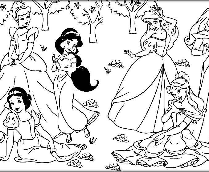 Tổng hợp bộ tranh tô màu công chúa cho bé gái - Deha law