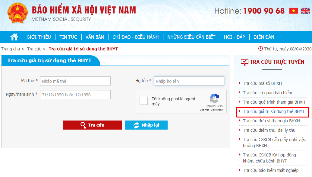 Tra cứu mã hộ gia đình