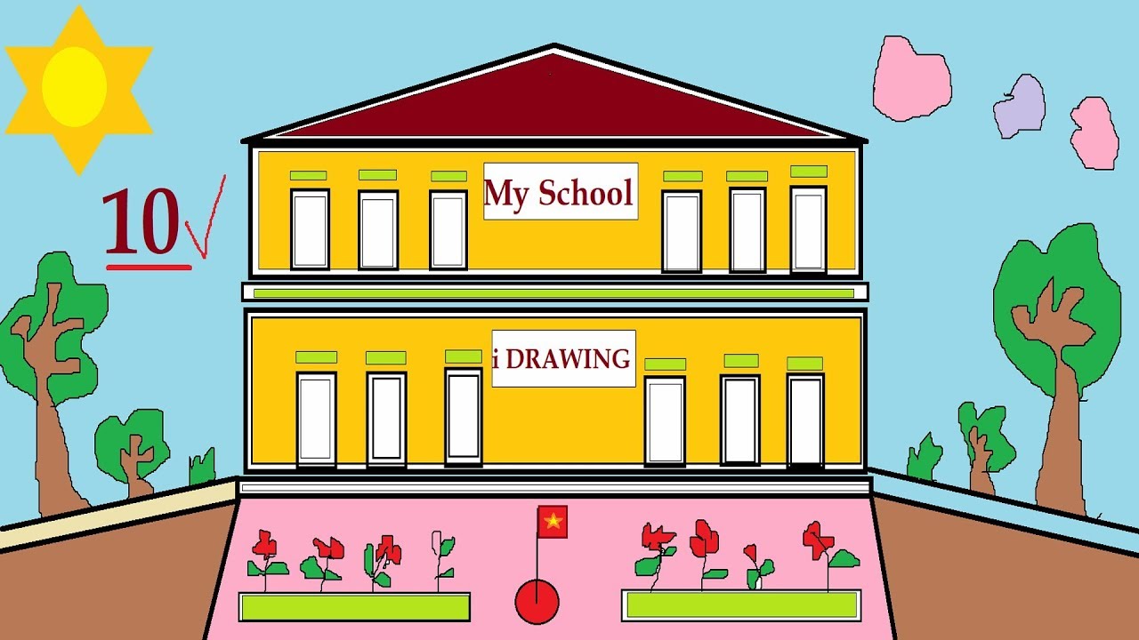 Tìm hiểu nhiều hơn 99 vẽ cảnh trường học mới nhất  Tin Học Vui