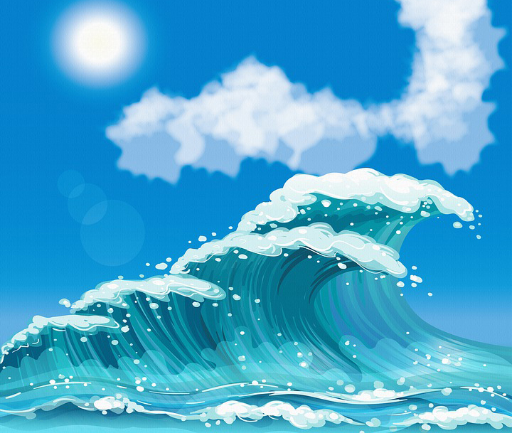 Các bước vẽ sóng biển  vẽ tranh bình minh trên biển  YouTube