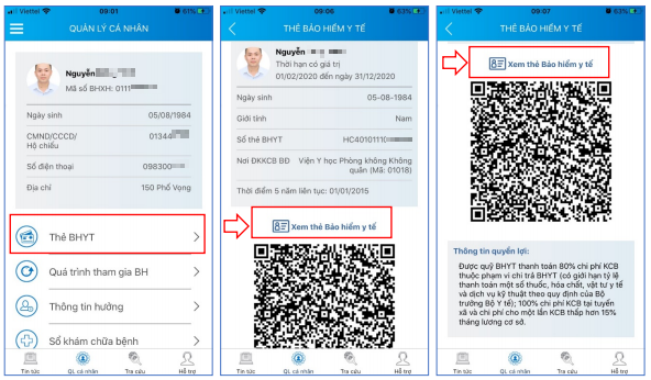 Bấm để xem ảnh Người dân không còn phải mang thẻ BHYT đi KCB