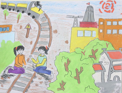 Vẽ tranh đề tài an toàn giao thông lớp 7
