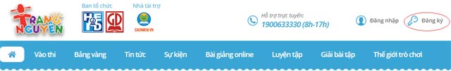 Hướng dẫn đăng ký tài khoản Trạng Nguyên Tiếng Việt năm 2020 - 2021