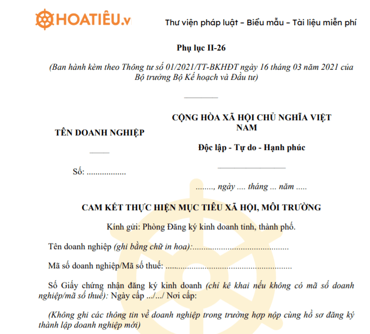 Cam kết thực hiện ni tiềm năng xã hội, thị ngôi trường xung vòng bao quanh ngẫu nhiên ngẫu nhiên ngẫu nhiên 1 bieu mau cam ket thuc hien muc tieu xa hoi moi truong