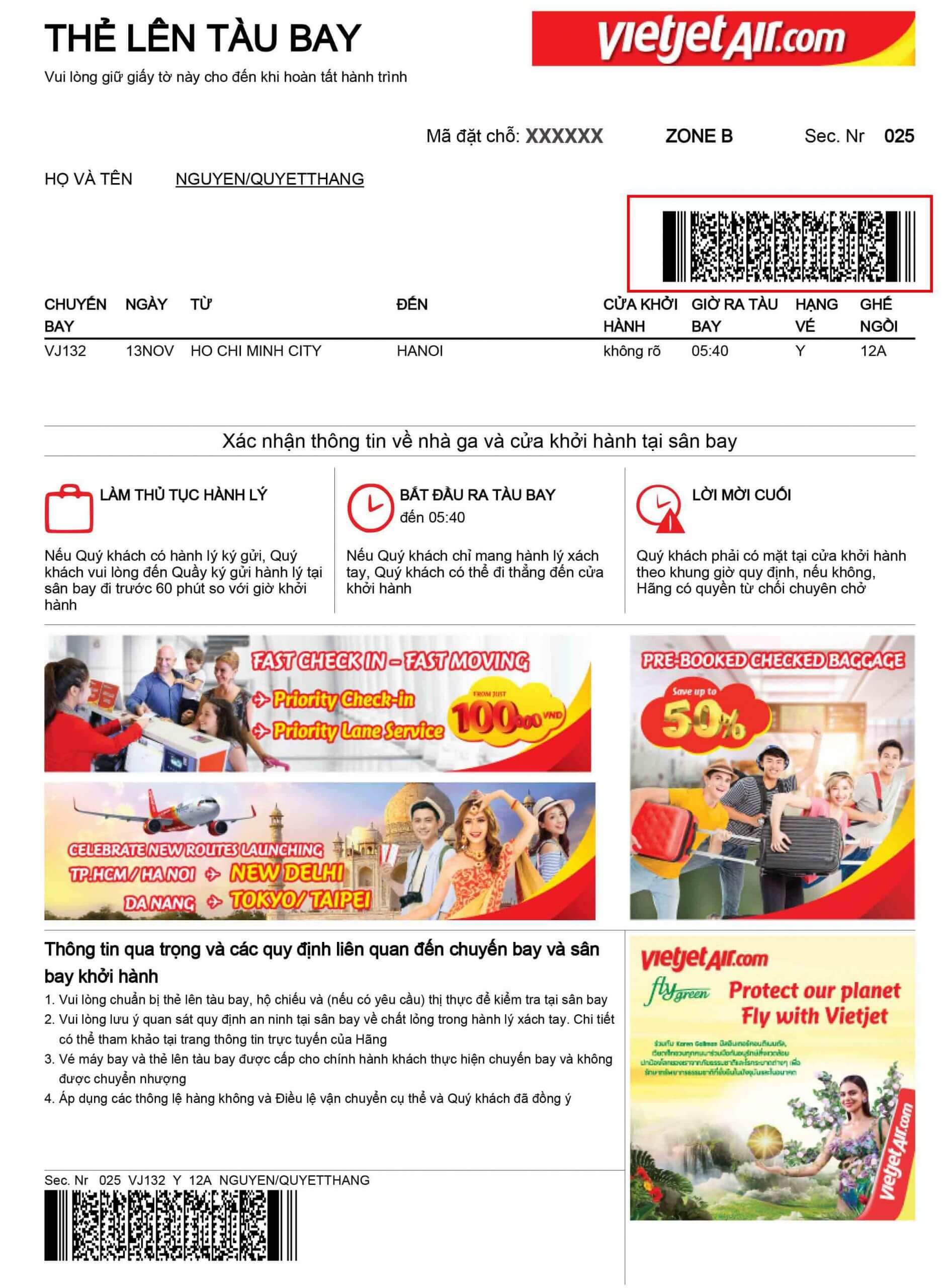 Cách làm thủ tục checkin online vietjet