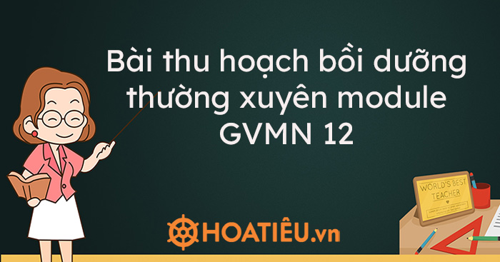 Bài thu hoạch bồi dưỡng thường xuyên module GVMN 12 2023 mới cập nhật - Trường THPT Trần Nguyễn Hãn - Hải Phòng